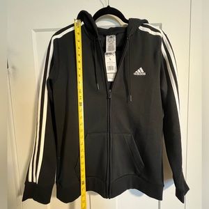 Adidas Women's Fleece 3-Stripes Full-Zip Hoodie, size large